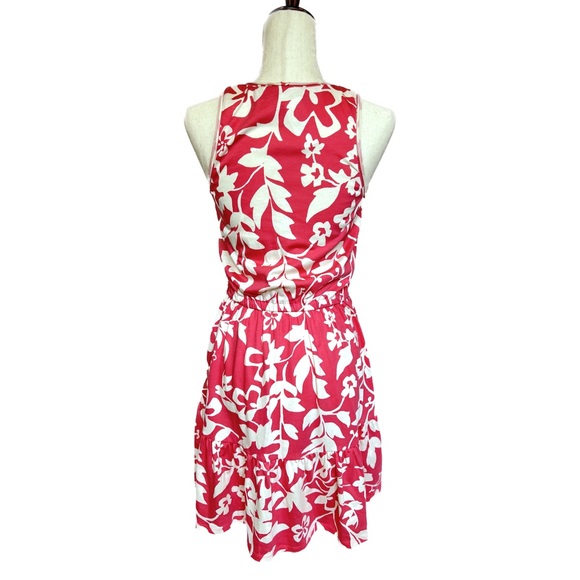 NWT Loft Pink and Ivory Sleeveless Floral Print Dress - Size XS - Picture 3 of 5
